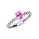 3 - Amaira 7x5 mm Oval Cut Pink Sapphire and Round Diamond Engagement Ring  