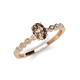 3 - Amaira 7x5 mm Oval Cut Smoky Quartz and Round Diamond Engagement Ring  