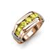 4 - Brad Round Yellow Diamond 7 Stone Men Wedding Ring