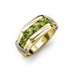 4 - Brad Round Peridot 7 Stone Men Wedding Ring