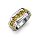 4 - Brad Round Citrine 7 Stone Men Wedding Ring