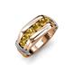4 - Brad Round Citrine 7 Stone Men Wedding Ring