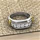 3 - Brad Round Lab Grown Diamond 7 Stone Men Wedding Ring