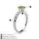 4 - Amaira 7x5 mm Oval Cut Peridot and Round Diamond Engagement Ring  
