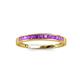 3 - Aqilia 2.00 mm Princess Cut Amethyst 13 Stone Wedding Band 
