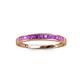 3 - Aqilia 2.00 mm Princess Cut Amethyst 13 Stone Wedding Band 