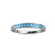 3 - Aqilia 2.00 mm Princess Cut Blue Topaz 13 Stone Wedding Band 