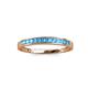 3 - Aqilia 2.00 mm Princess Cut Blue Topaz 13 Stone Wedding Band 
