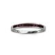 3 - Aqilia 2.00 mm Princess Cut Red Garnet 13 Stone Wedding Band 