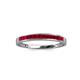 3 - Aqilia 2.00 mm Princess Cut Ruby 13 Stone Wedding Band 
