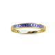 3 - Aqilia 2.00 mm Princess Cut Tanzanite 13 Stone Wedding Band 