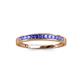 3 - Aqilia 2.00 mm Princess Cut Tanzanite 13 Stone Wedding Band 