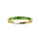 3 - Aqilia 2.00 mm Princess Cut Green Garnet 13 Stone Wedding Band 