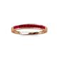 3 - Aqilia 2.00 mm Princess Cut Ruby 13 Stone Wedding Band 