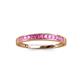 3 - Aqilia 2.00 mm Princess Cut Pink Sapphire 13 Stone Wedding Band 