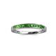 3 - Aqilia 2.00 mm Princess Cut Green Garnet 13 Stone Wedding Band 