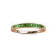 3 - Aqilia 2.00 mm Princess Cut Green Garnet 13 Stone Wedding Band 