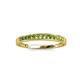 3 - Aqilia 2.00 mm Princess Cut Peridot 13 Stone Wedding Band 