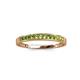 3 - Aqilia 2.00 mm Princess Cut Peridot 13 Stone Wedding Band 