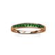 3 - Aqilia 2.00 mm Princess Cut Created Emerald 13 Stone Wedding Band 