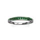 3 - Aqilia 2.00 mm Princess Cut Created Emerald 13 Stone Wedding Band 