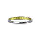 3 - Aqilia 2.00 mm Princess Cut Yellow Diamond 13 Stone Wedding Band 