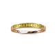 3 - Aqilia 2.00 mm Princess Cut Yellow Diamond 13 Stone Wedding Band 