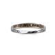 3 - Aqilia 2.00 mm Princess Cut Smoky Quartz 13 Stone Wedding Band 
