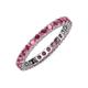 4 - Joyce 2.70 mm Round Rhodolite Garnet Eternity Band 