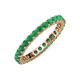 4 - Joyce 2.70 mm Round Emerald Eternity Band 