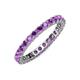 4 - Joyce 2.70 mm Round Amethyst Eternity Band 