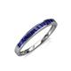 4 - Aqilia 2.00 mm Princess Cut Blue Sapphire 13 Stone Wedding Band 