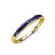 4 - Aqilia 2.00 mm Princess Cut Blue Sapphire 13 Stone Wedding Band 