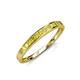4 - Aqilia 2.00 mm Princess Cut Yellow Sapphire 13 Stone Wedding Band 