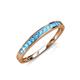 4 - Aqilia 2.00 mm Princess Cut Blue Topaz 13 Stone Wedding Band 