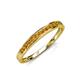 4 - Aqilia 2.00 mm Princess Cut Citrine 13 Stone Wedding Band 