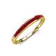 4 - Aqilia 2.00 mm Princess Cut Ruby 13 Stone Wedding Band 