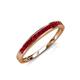 4 - Aqilia 2.00 mm Princess Cut Ruby 13 Stone Wedding Band 