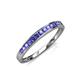 4 - Aqilia 2.00 mm Princess Cut Tanzanite 13 Stone Wedding Band 