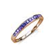 4 - Aqilia 2.00 mm Princess Cut Tanzanite 13 Stone Wedding Band 