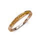 4 - Aqilia 2.00 mm Princess Cut Citrine 13 Stone Wedding Band 