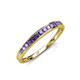 4 - Aqilia 2.00 mm Princess Cut Iolite 13 Stone Wedding Band 