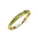 4 - Aqilia 2.00 mm Princess Cut Peridot 13 Stone Wedding Band 