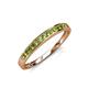 4 - Aqilia 2.00 mm Princess Cut Peridot 13 Stone Wedding Band 