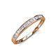 4 - Aqilia 2.00 mm Princess Cut Diamond 13 Stone Wedding Band 