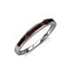 4 - Aqilia 2.00 mm Princess Cut Red Garnet 13 Stone Wedding Band 