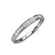4 - Aqilia 2.00 mm Princess Cut Diamond 13 Stone Wedding Band 