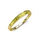 4 - Aqilia 2.00 mm Princess Cut Yellow Diamond 13 Stone Wedding Band 