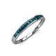 4 - Aqilia 2.00 mm Princess Cut London Blue Topaz 13 Stone Wedding Band 