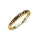 4 - Aqilia 2.00 mm Princess Cut Smoky Quartz 13 Stone Wedding Band 
